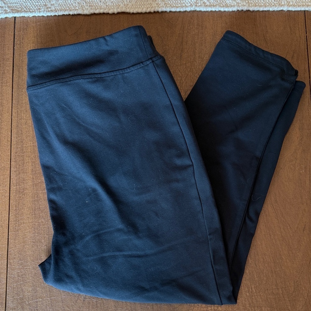 NWOT T by TALBOTS Black Crop Leggings SZ XL